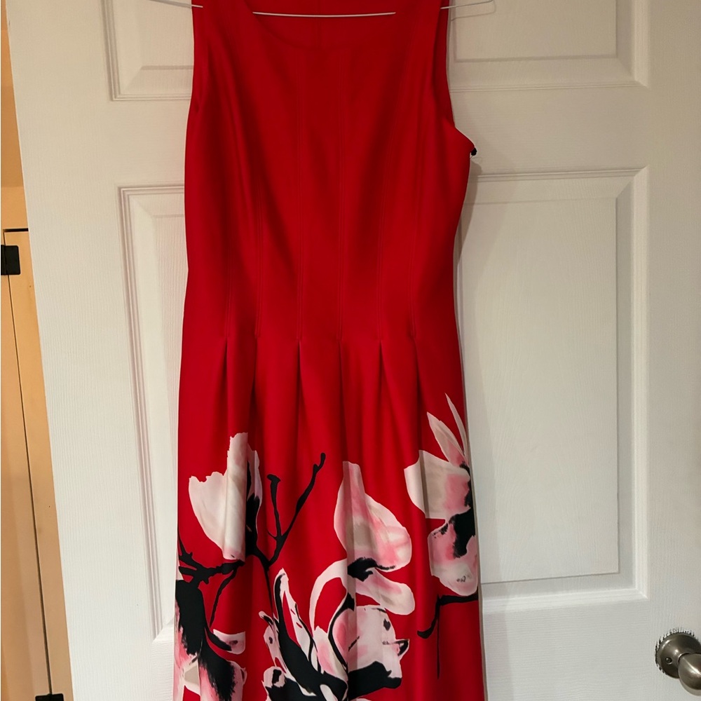 Ivanka Trump Red Sleeveless A-Line Dress for Weddings